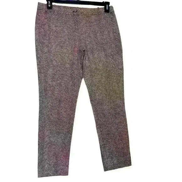 Michael Kors Womens Black & white business casual Pull On Ankle Pants size 10P - Picture 1 of 8